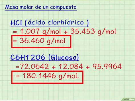 Calculo de la Masa de los Productos