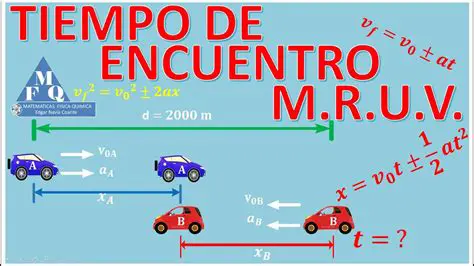 Preguntas y respuestas sobre el tiempo de encuentro entre dos movilidades en sentidos contrarios