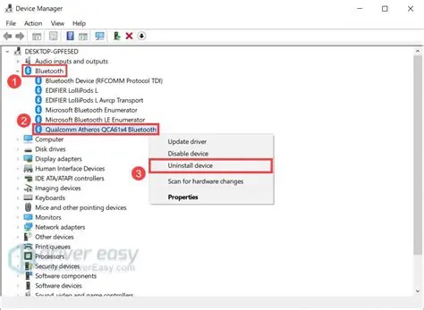 Reinstall Bluetooth Driver