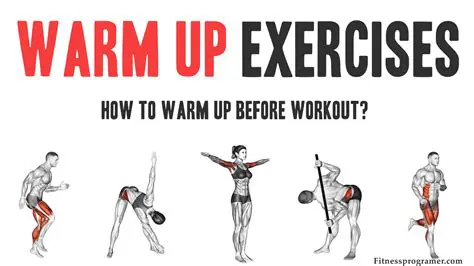 Warm up before starting the test